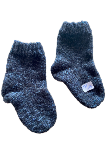 Handgestrickte Socken mit ALPAKA, Gr. 18/19