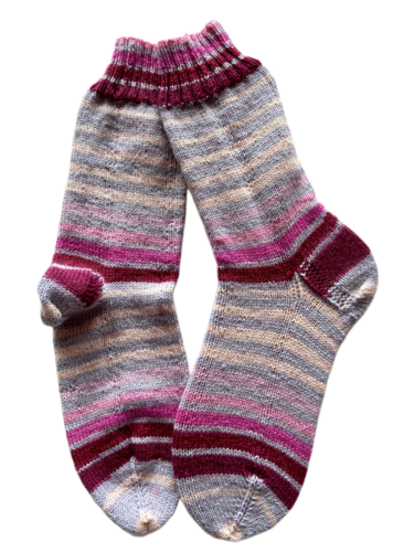 Handgestrickte Socken, Gr. 41/42