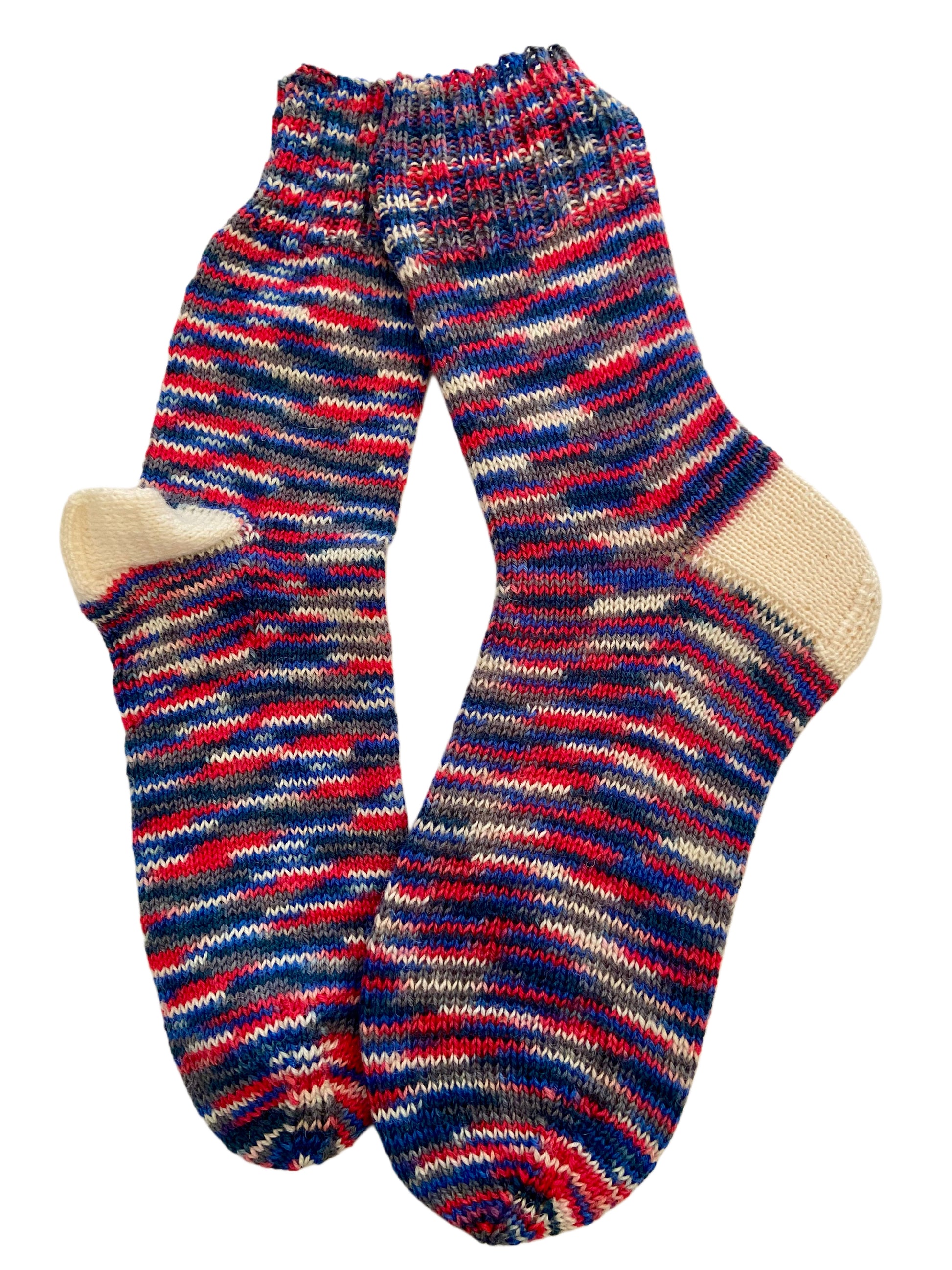 Handgestrickte Socken, Gr. 41/42