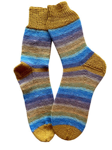 Handgestrickte Socken, Gr. 38/39