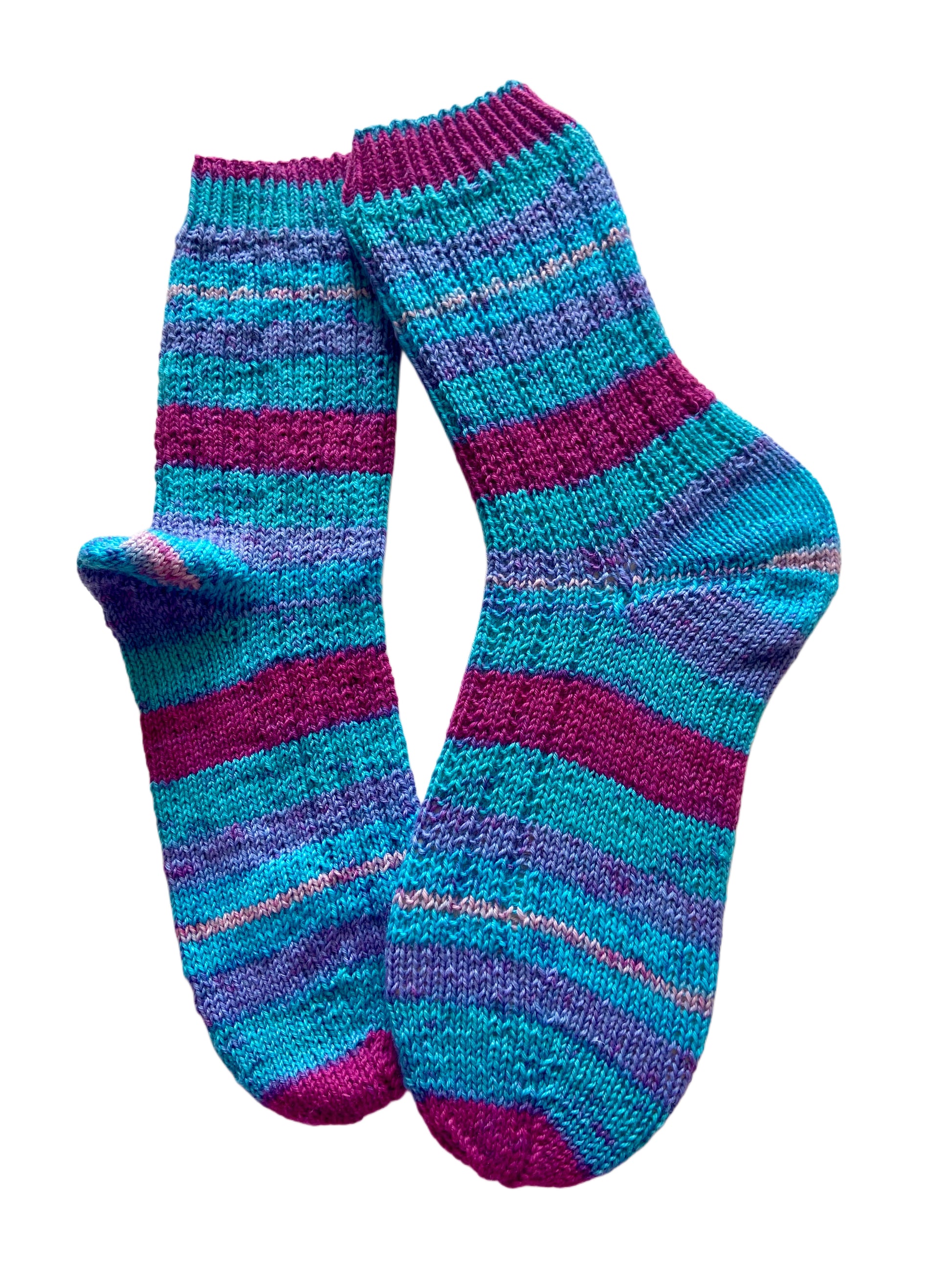 Handgestrickte Socken, Gr. 38/39