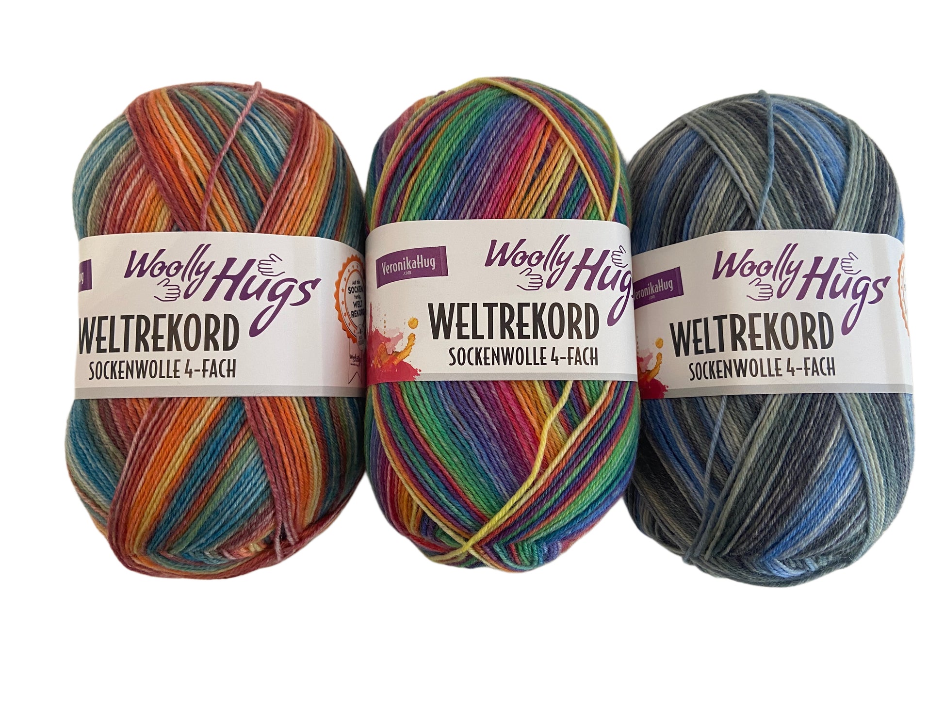Woolly Hugs Weltrekord Sockenwolle, 4-fach, (7,50€ / 100g)
