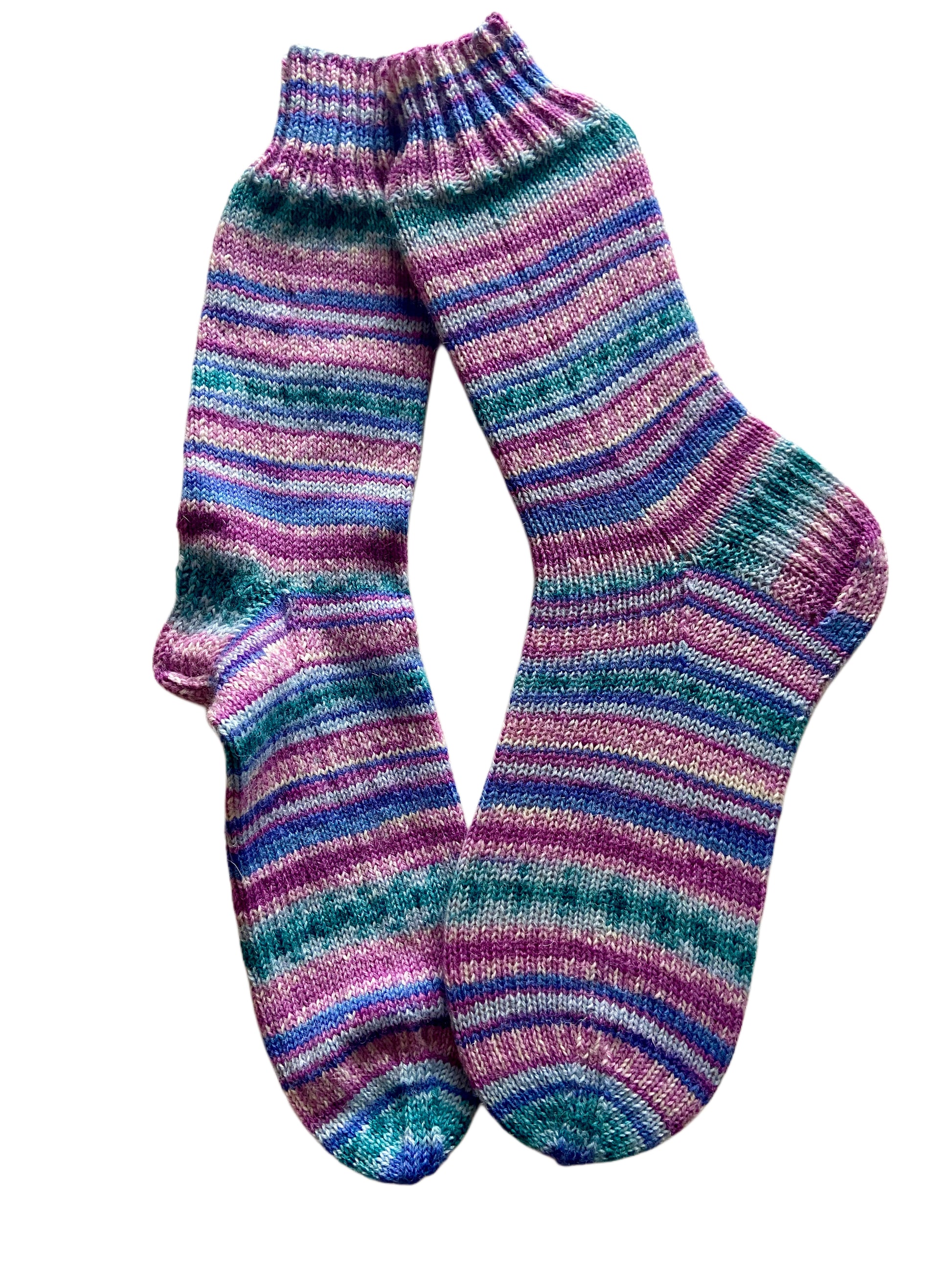 Handgestrickte Socken, Gr. 40/41