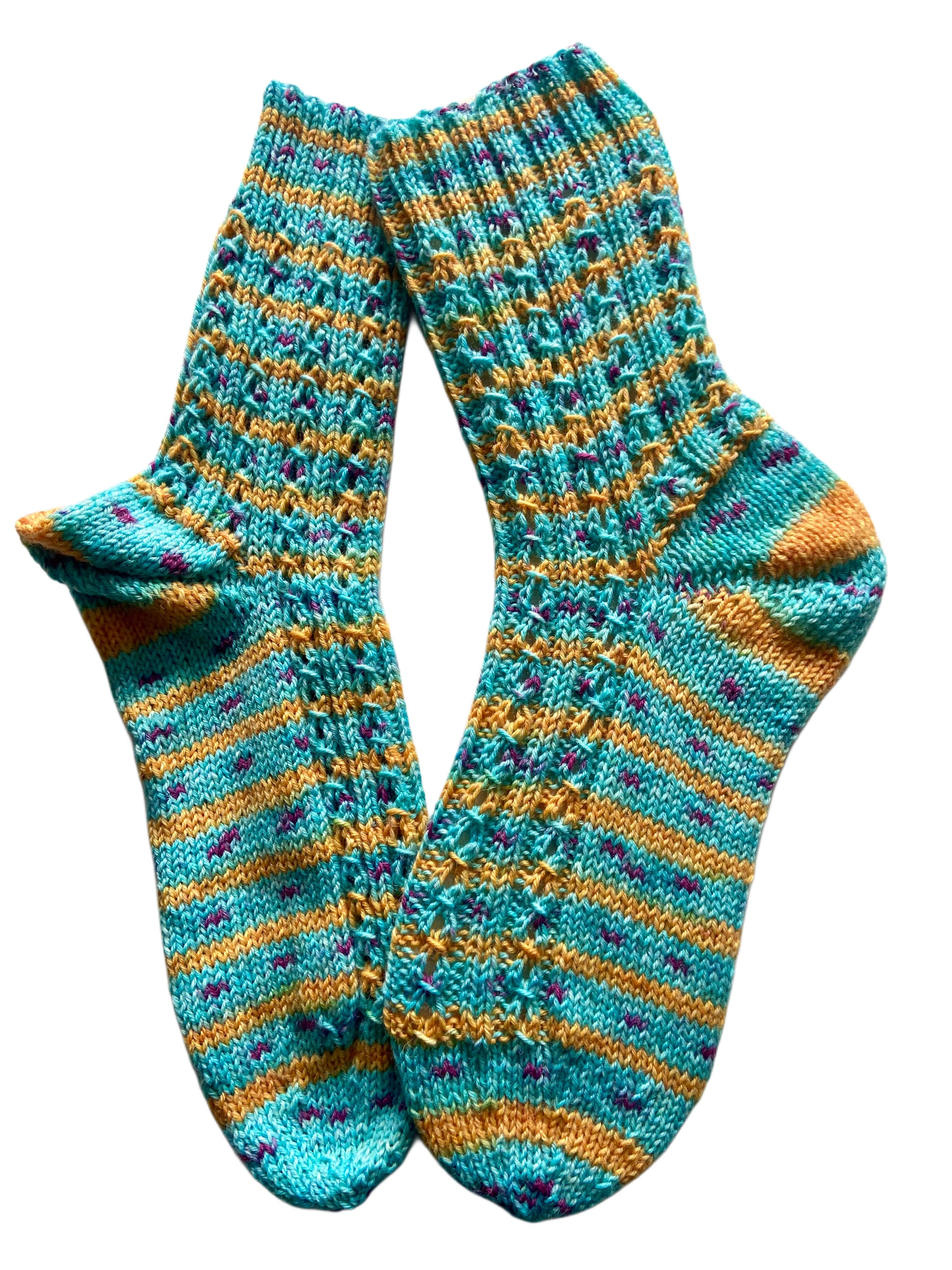 Handgestrickte Socken, Gr. 39/40