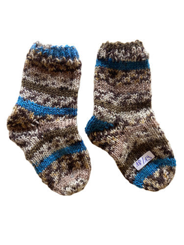 Handgestrickte Socken für Babys, Gr. 18/19