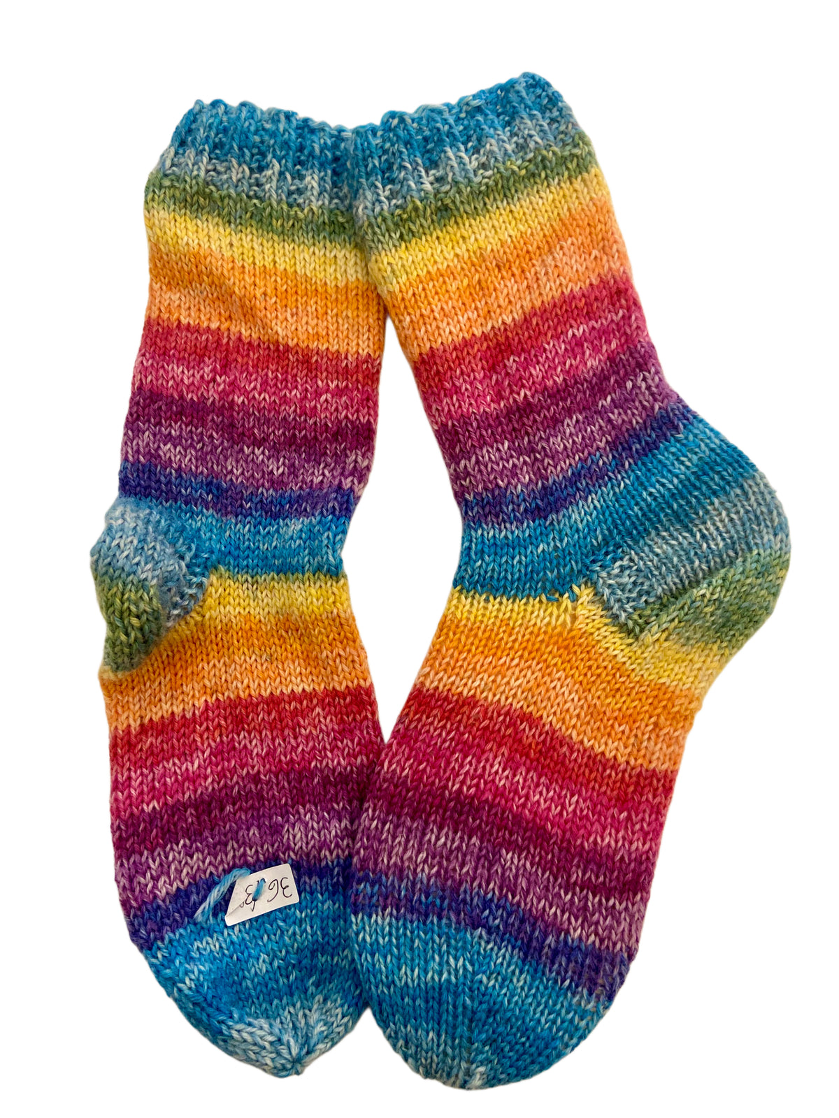 Handgestrickte Socken, Gr 36/37, 6-fach