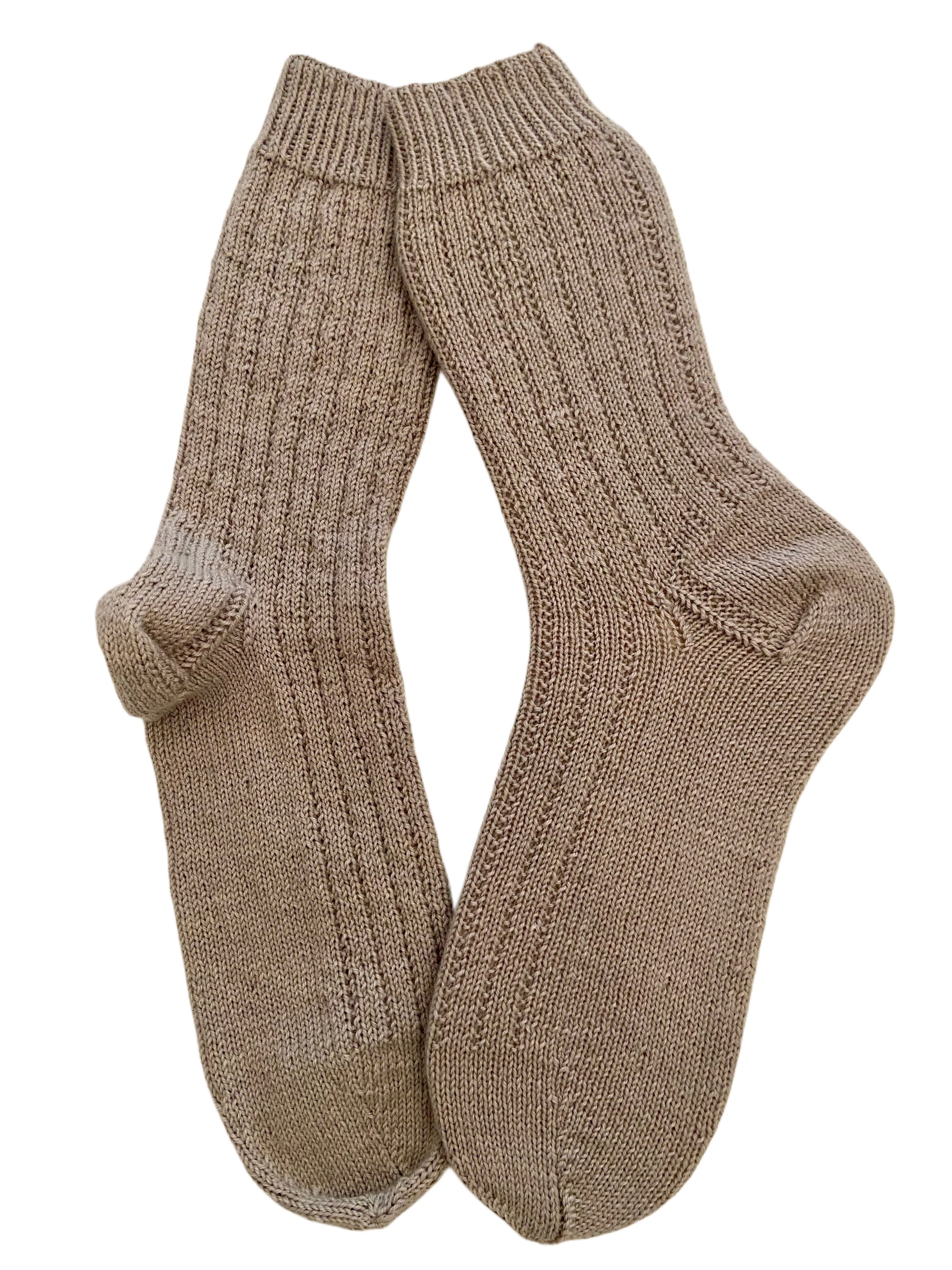 Handgestrickte Socken mit SEIDE, Gr. 42/43