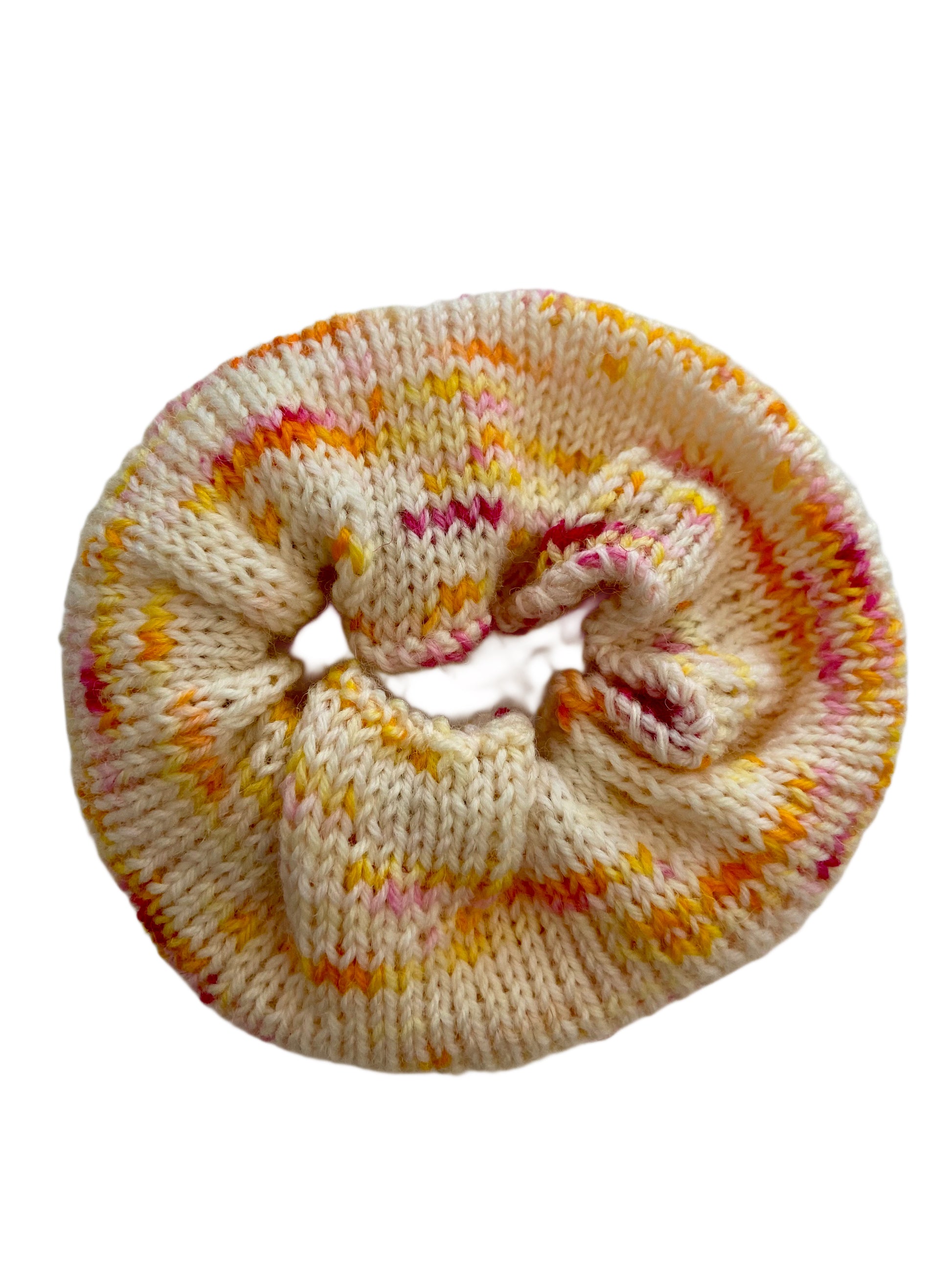 Haargummi, Scrunchie, gestrickt, HANDARBEIT