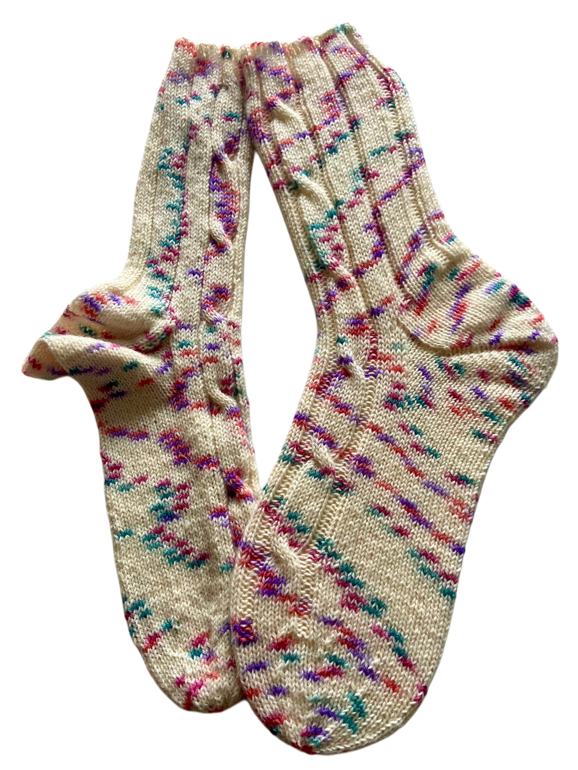 Handgestrickte Socken, Gr. 41/42