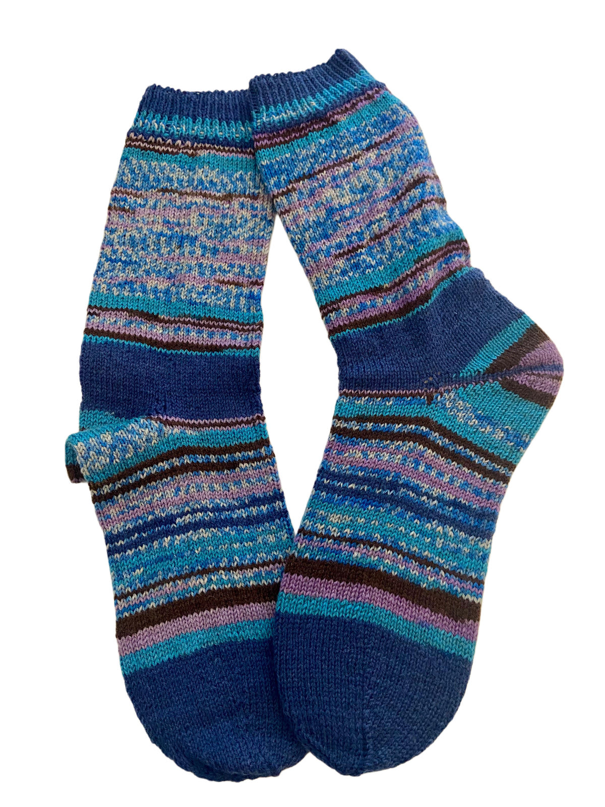 Handgestrickte Socken, Gr. 44/45