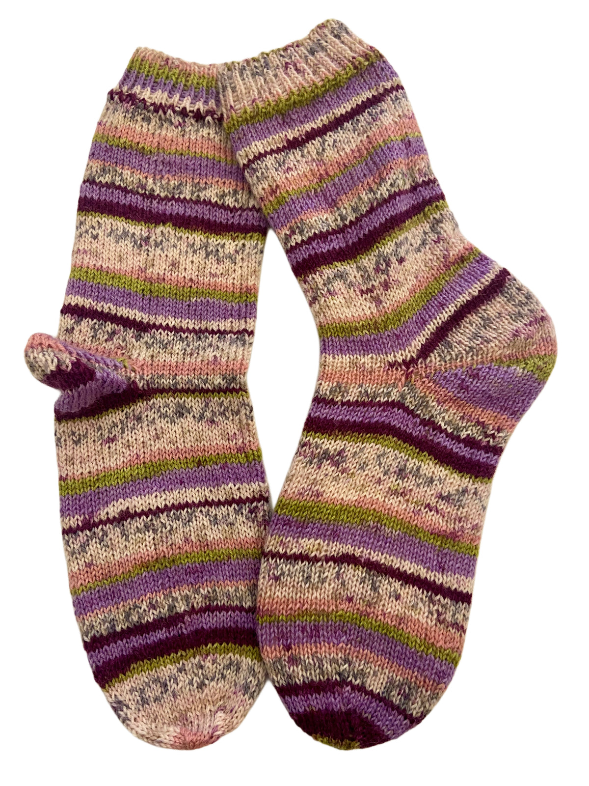 Handgestrickte Socken, Gr. 37/38