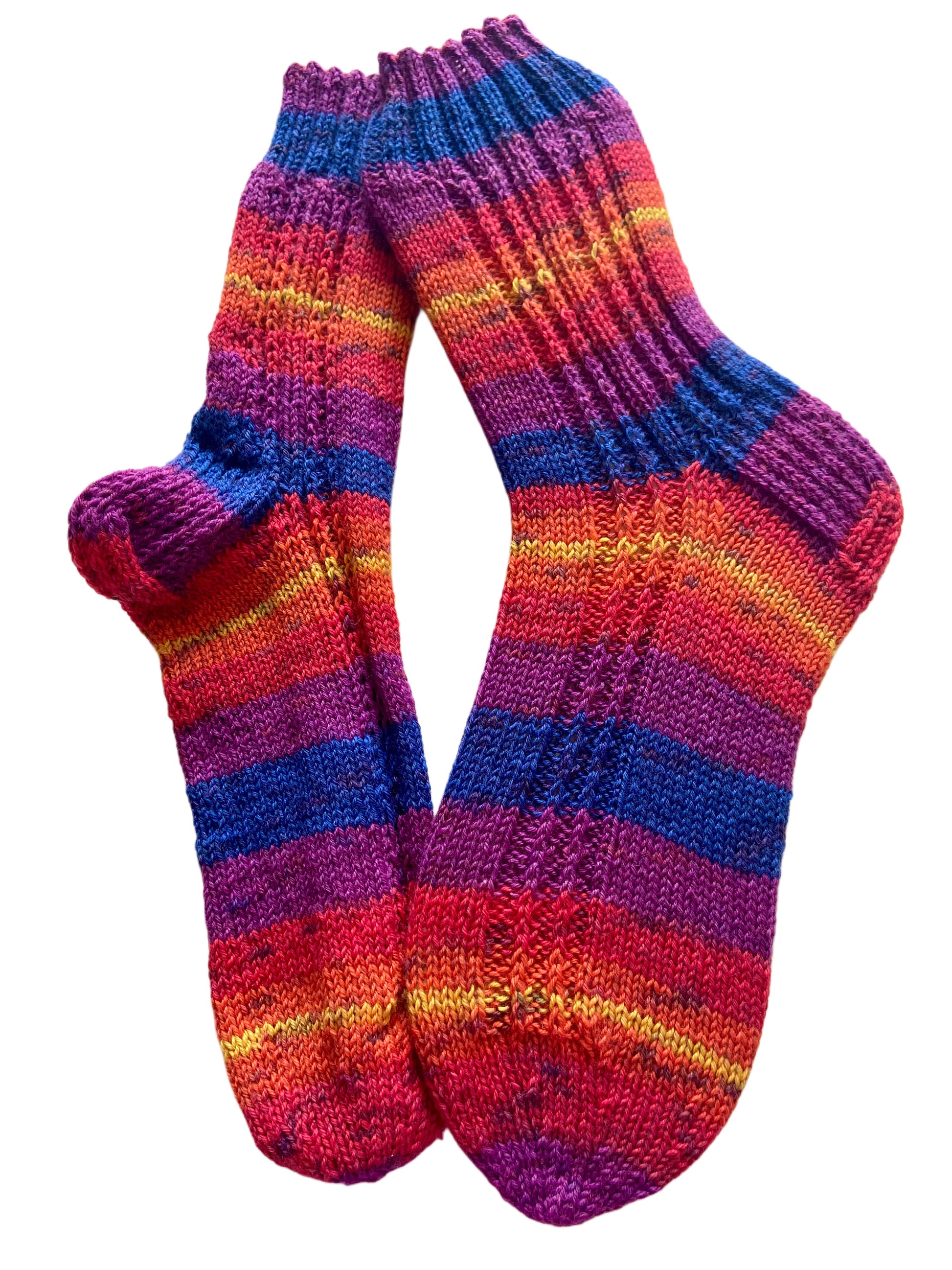 Handgestrickte Socken, Gr. 39/40