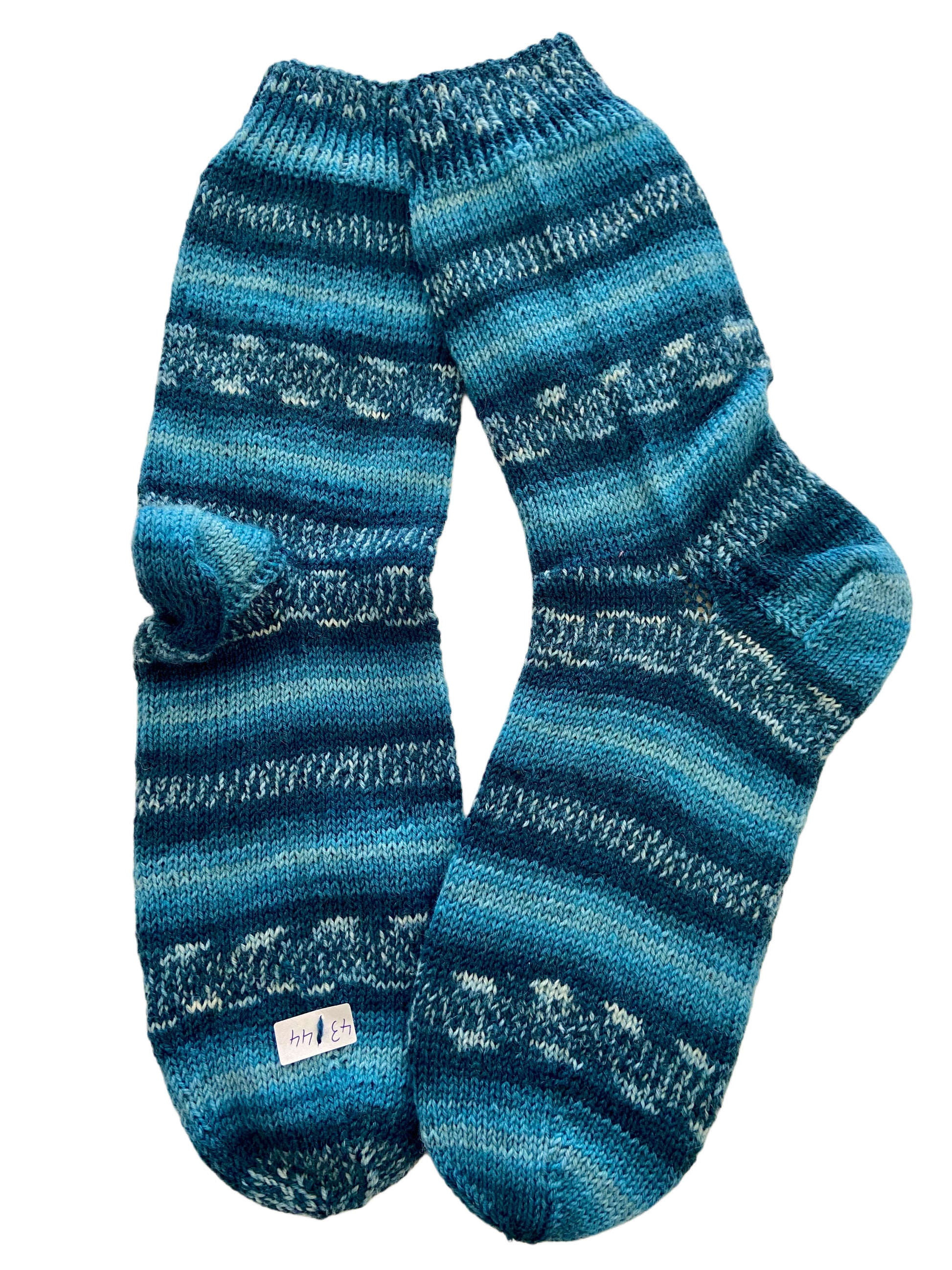 Handgestrickte Socken, Gr. 43/44