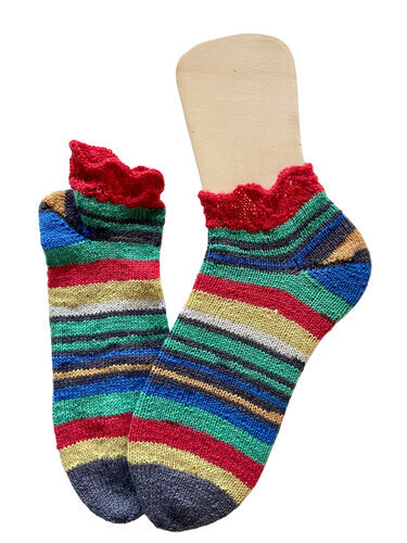 Handgestrickte Kurzsocken, Gr. 46/47