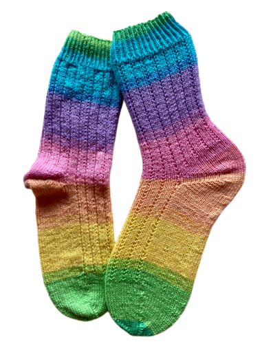 Handgestrickte Socken mit KASCHMIR, Gr. 39/40