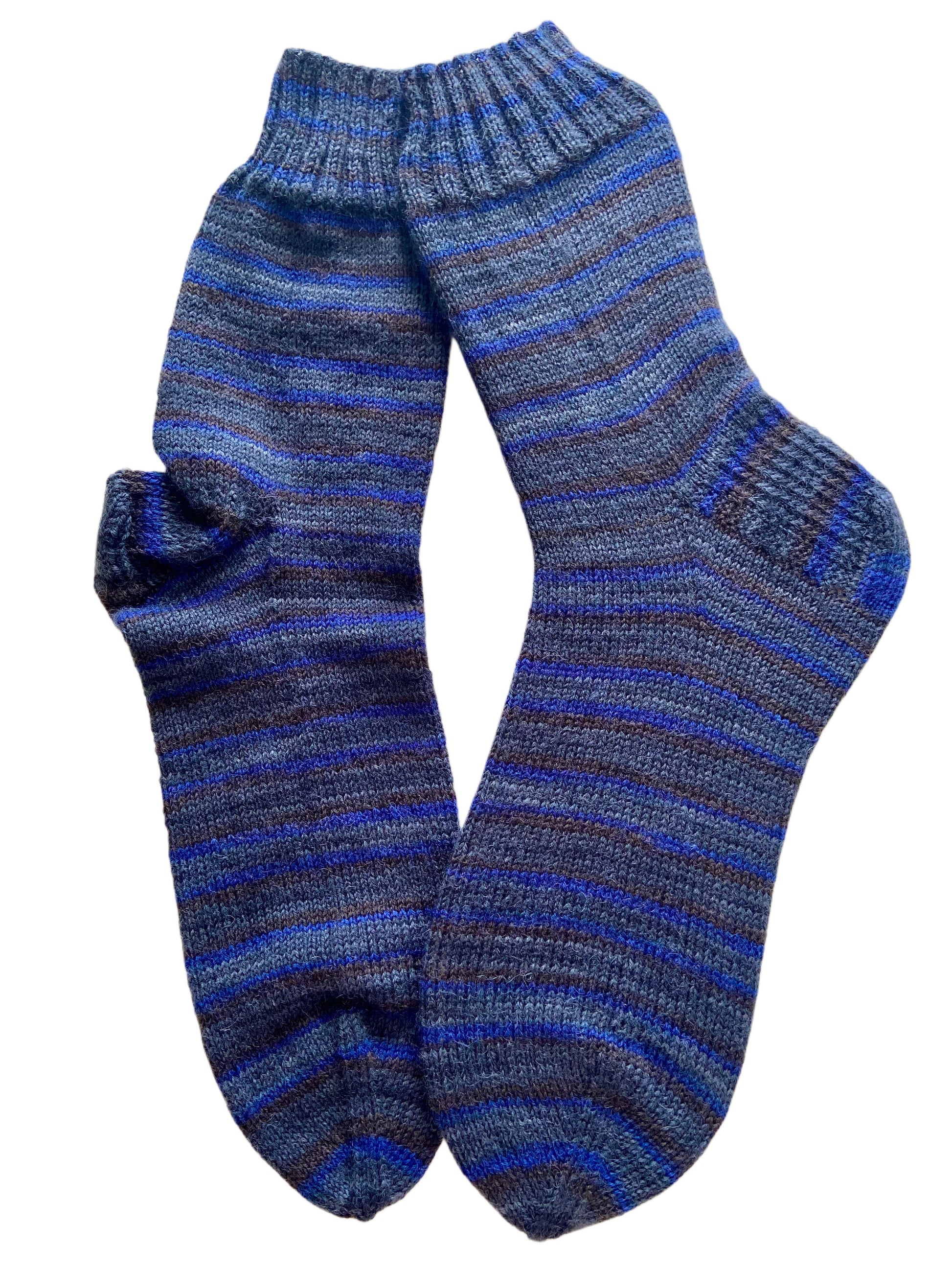 Handgestrickte Socken, Gr. 45/46