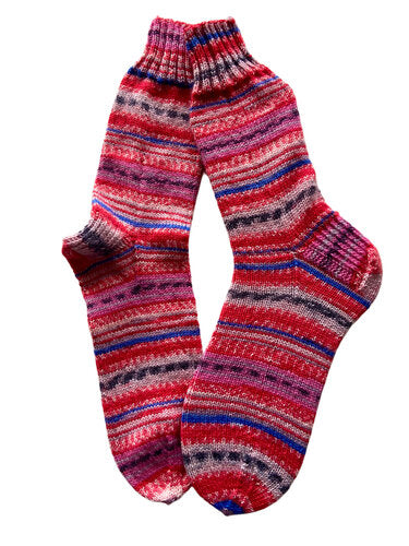 Handgestrickte Socken, Gr. 41/42