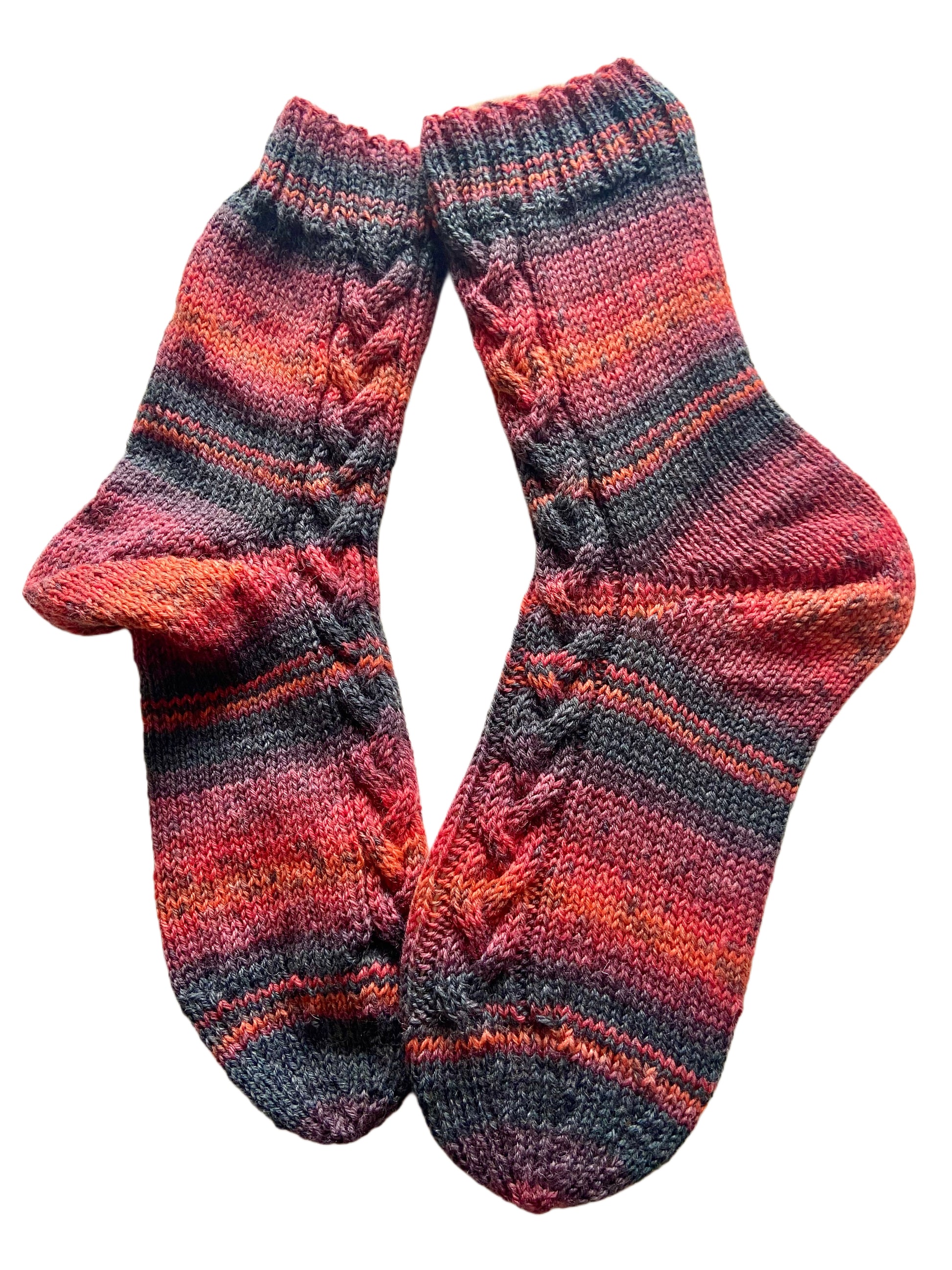 Handgestrickte Socken, Gr. 41/42