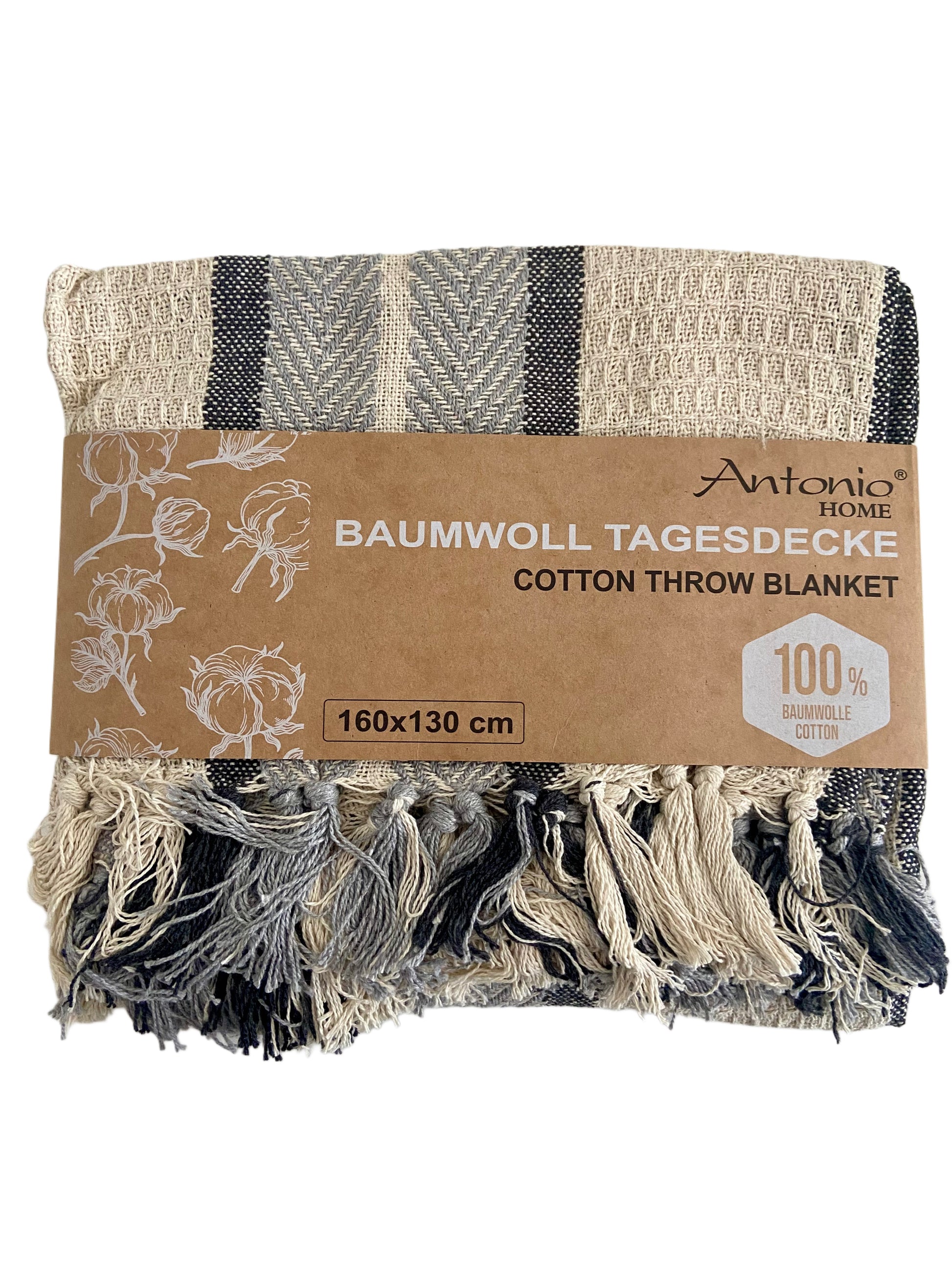Tagesdecke, 100% Baumwolle, 160x130 cm