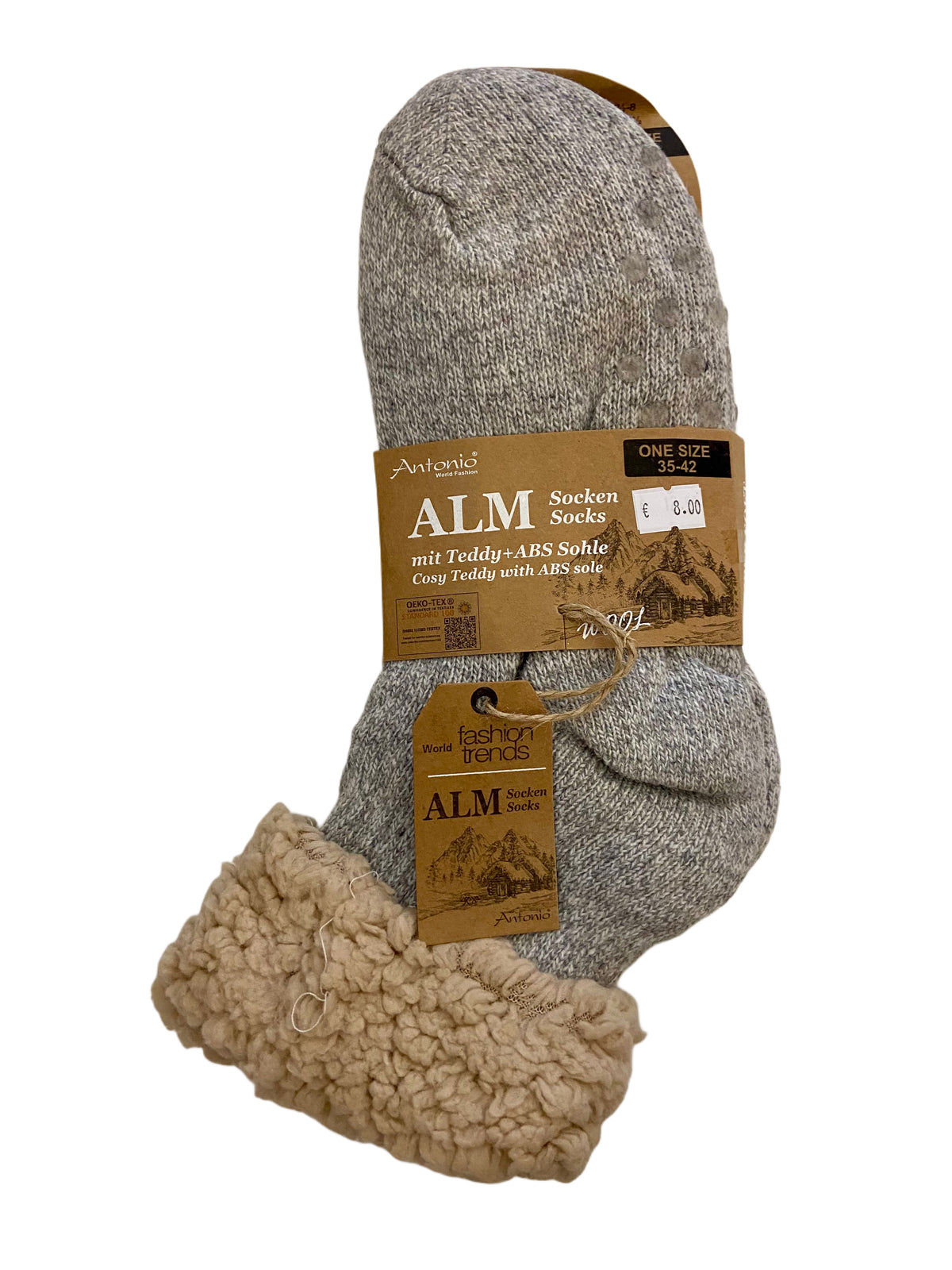 Almsocken mit Teddy und ABS, ONE SIZE Damen