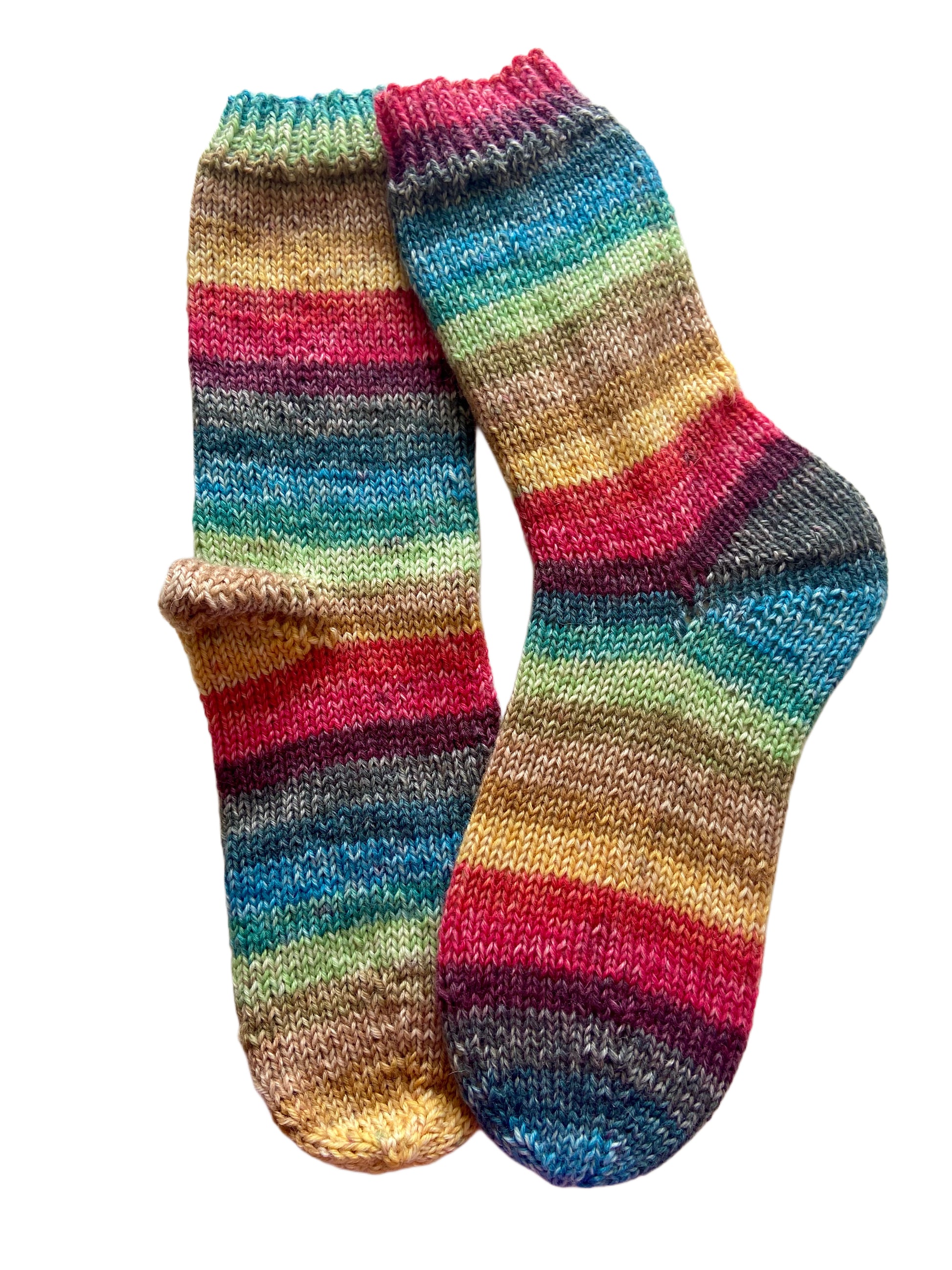 Handgestrickte Socken, Gr. 39/40, 6-fach