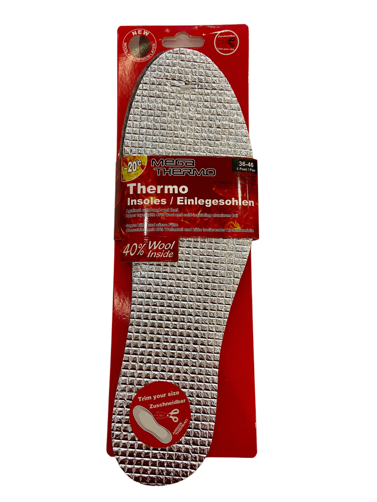 Mega Thermo Einlegesohle Wolle zuschneidbar