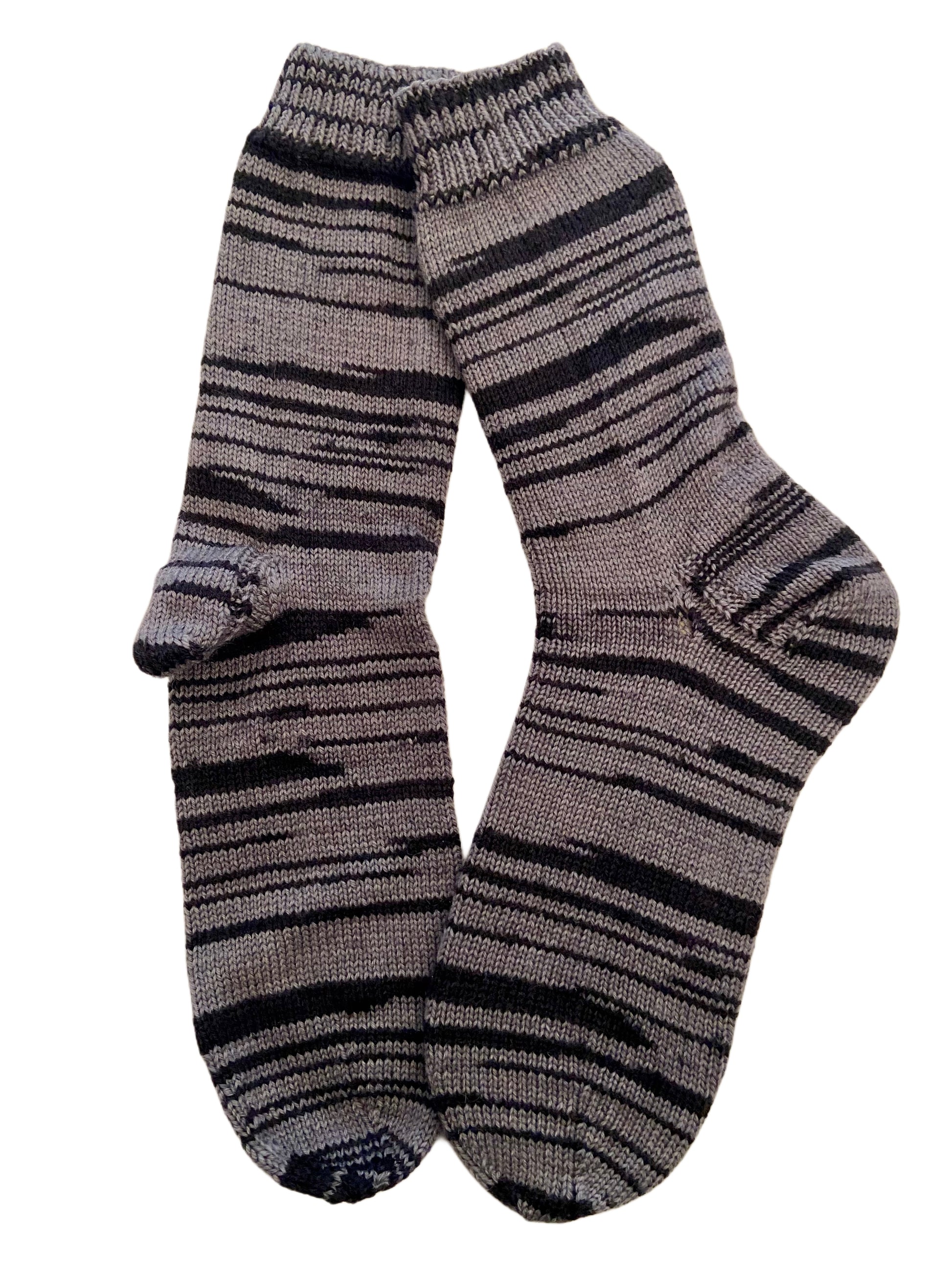 Handgestrickte Socken mit KASCHMIR, Gr. 43/44