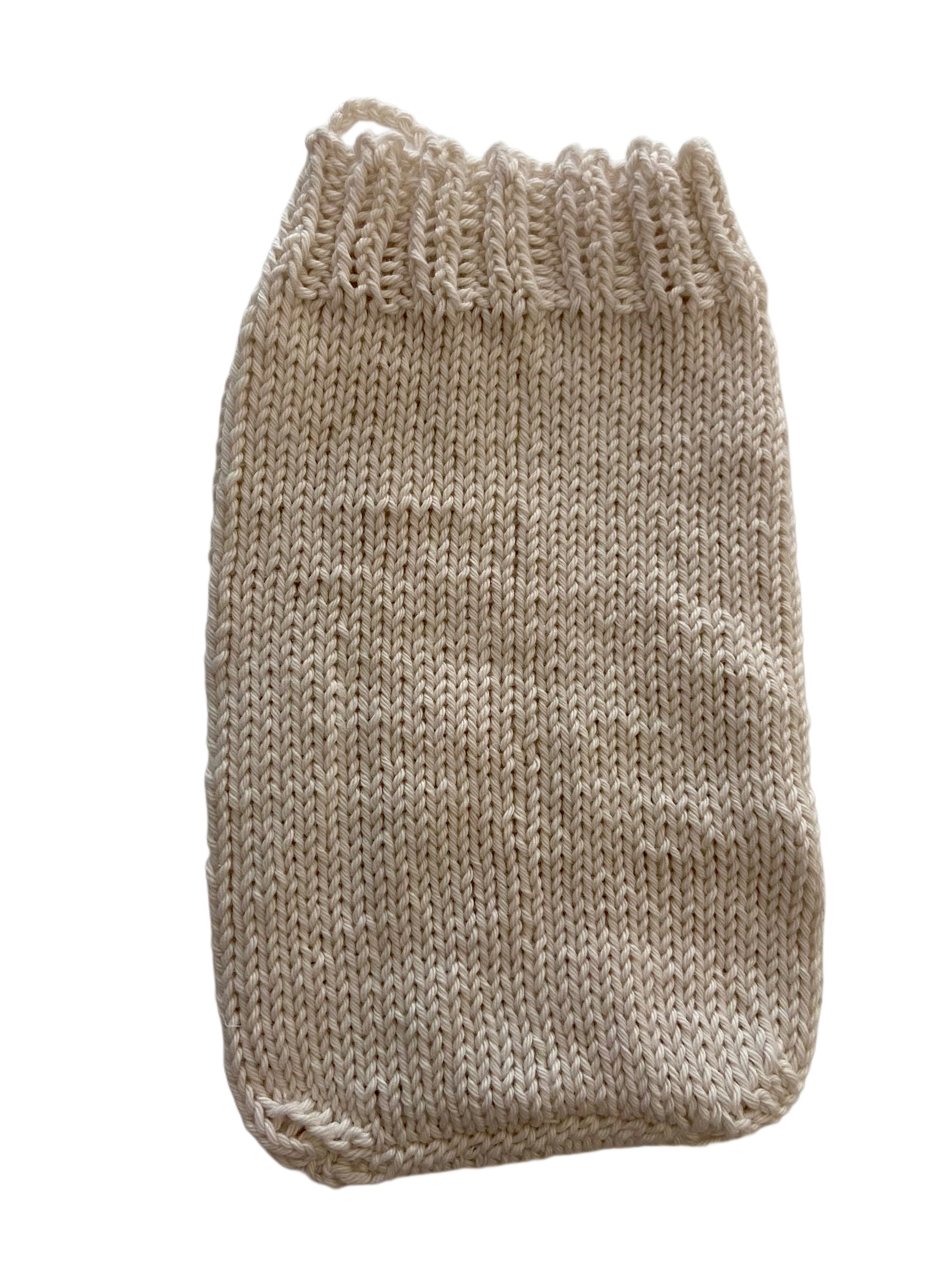 Waschhandschuh, gestrickt, HANDARBEIT