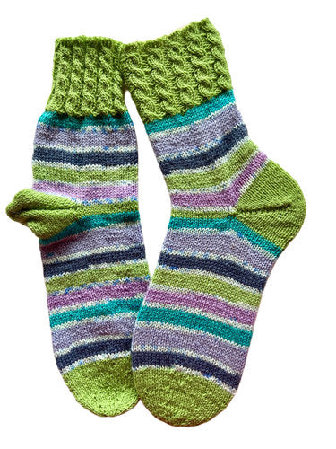 Handgestrickte Socken, Gr. 40/41
