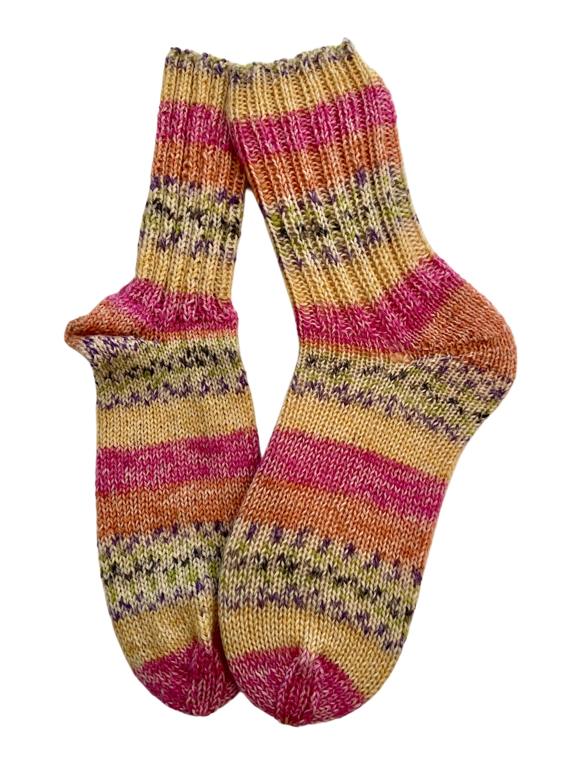 Handgestrickte Socken, Gr. 41/42, 6-fach