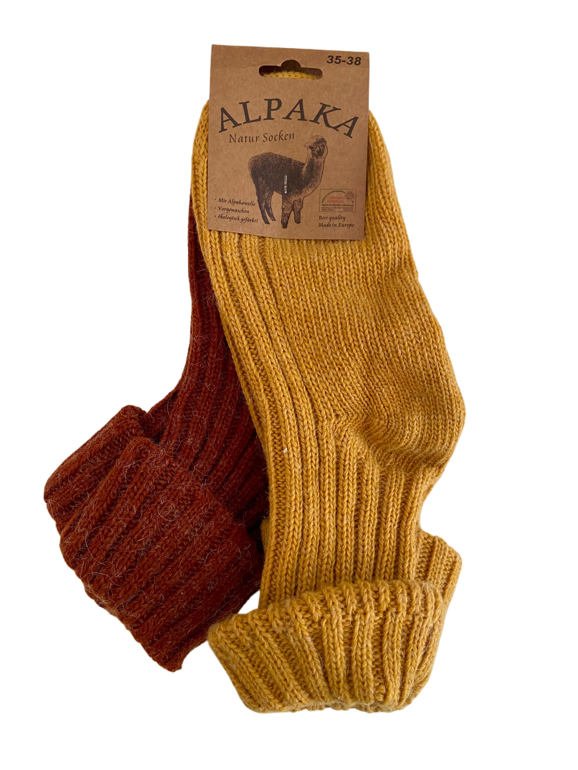 Umschlag-Söckchen mit Alpakawolle, Trendfarben, 2Paar