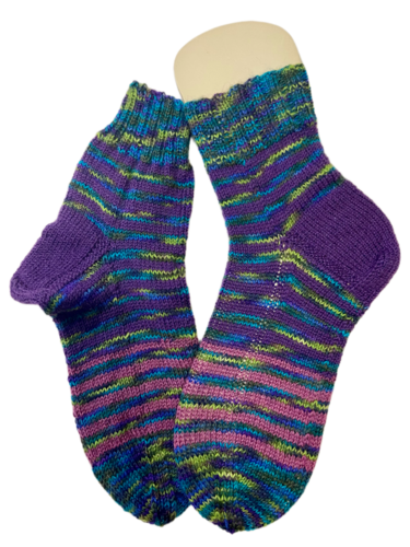 Handgestrickte Socken, Gr. 38/39