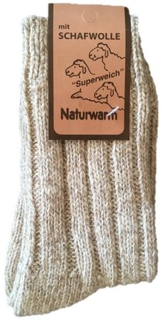 Norweger-Socken, Naturwarm mit Schafwolle