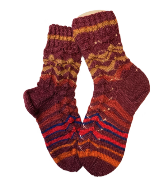 Handgestrickte Socken, Gr. 36/37