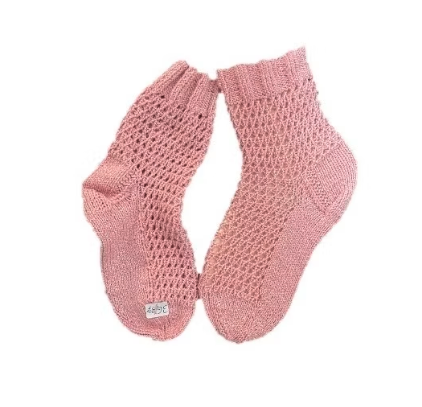 Handgestrickte Socken (mit Baumwolle), Gr. 36/37
