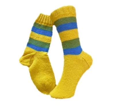 Handgestrickte Socken, Gr. 36/37