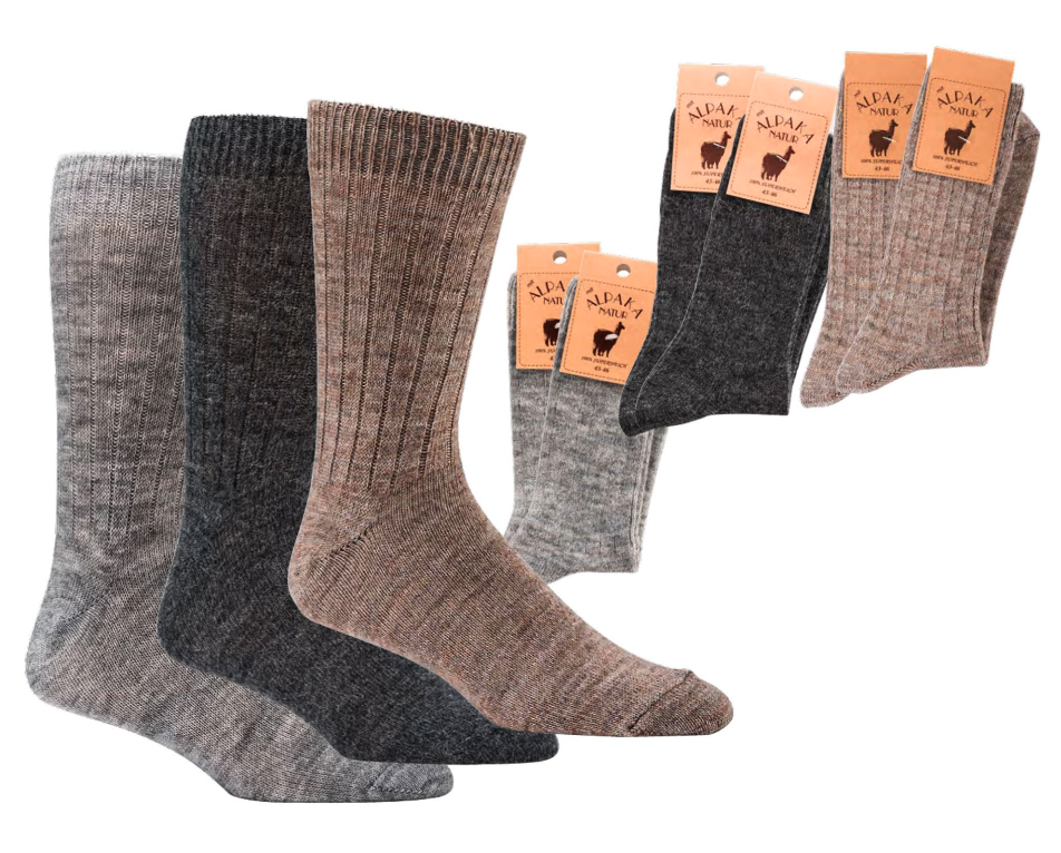 Wollsocken mit Alpaka