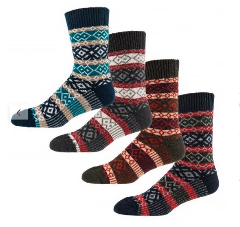 SALE! Socken mit Wolle im Skandinavien-Design