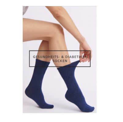 Diabetikersocken, ohne Gummi, 3er Pack,