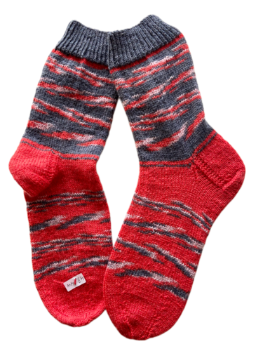 Handgestrickte Socken, Gr. 43/44