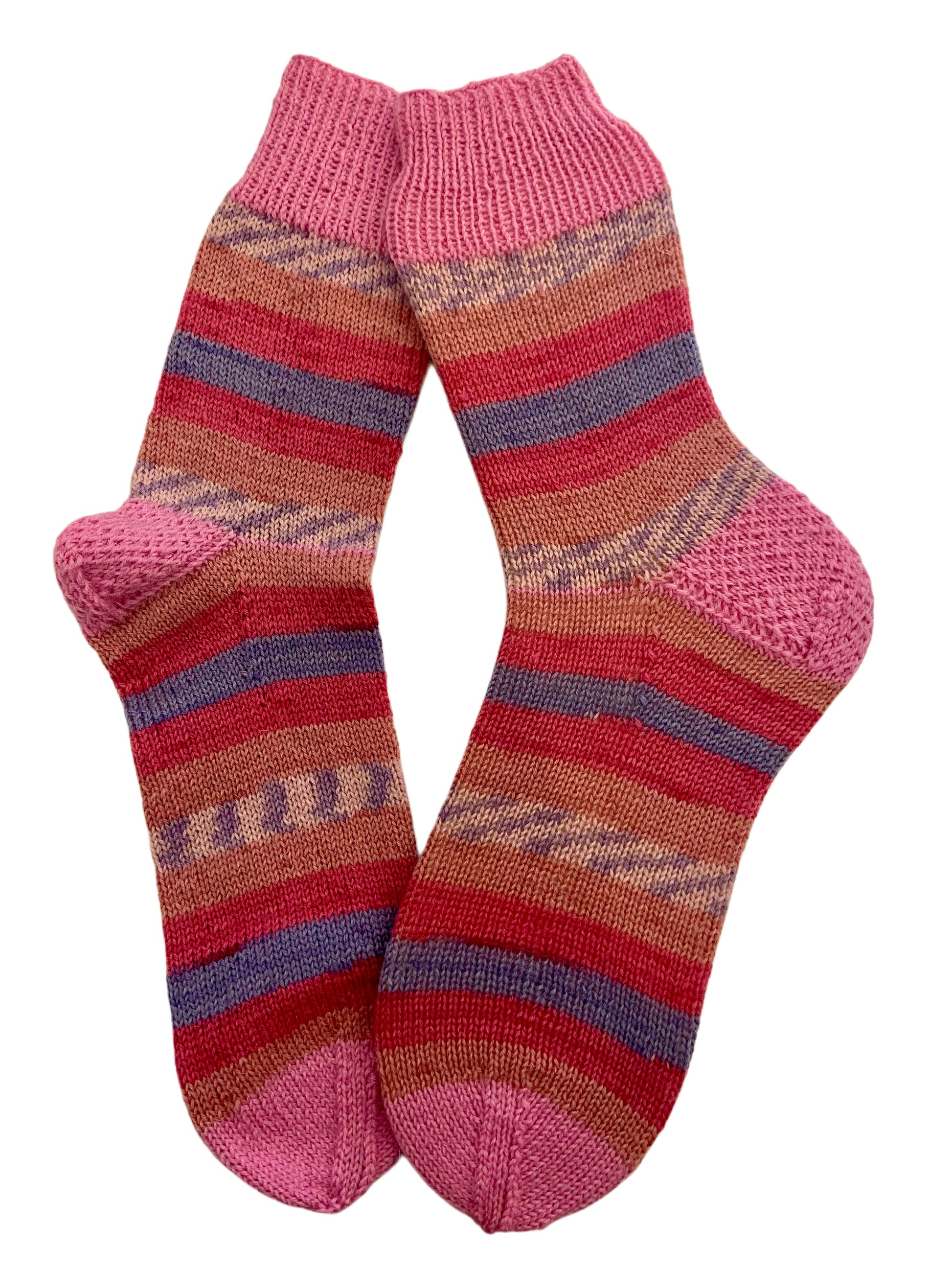 Handgestrickte Socken, Gr. 39/40