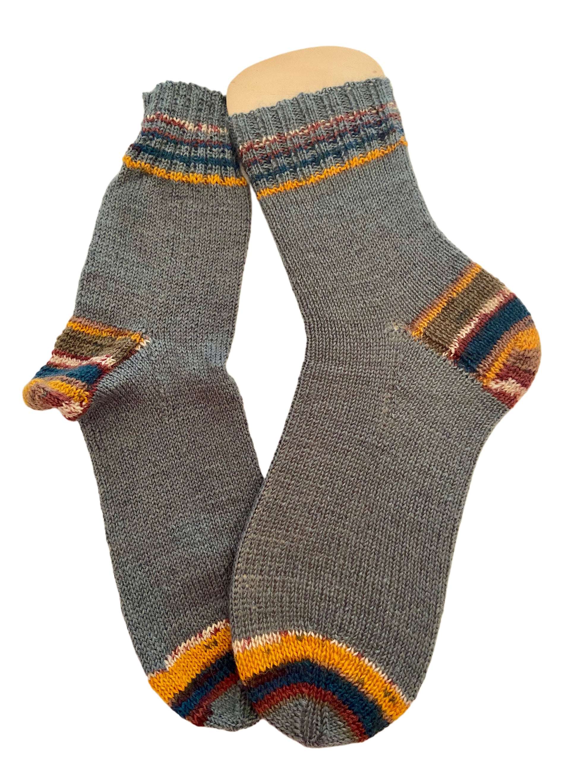 Handgestrickte Socken, Gr. 40/41
