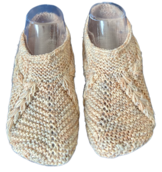 Hausschuhe, Puschen, Sofaschuhe, Bettschuhe, Handarbeit, Gr. 36/37