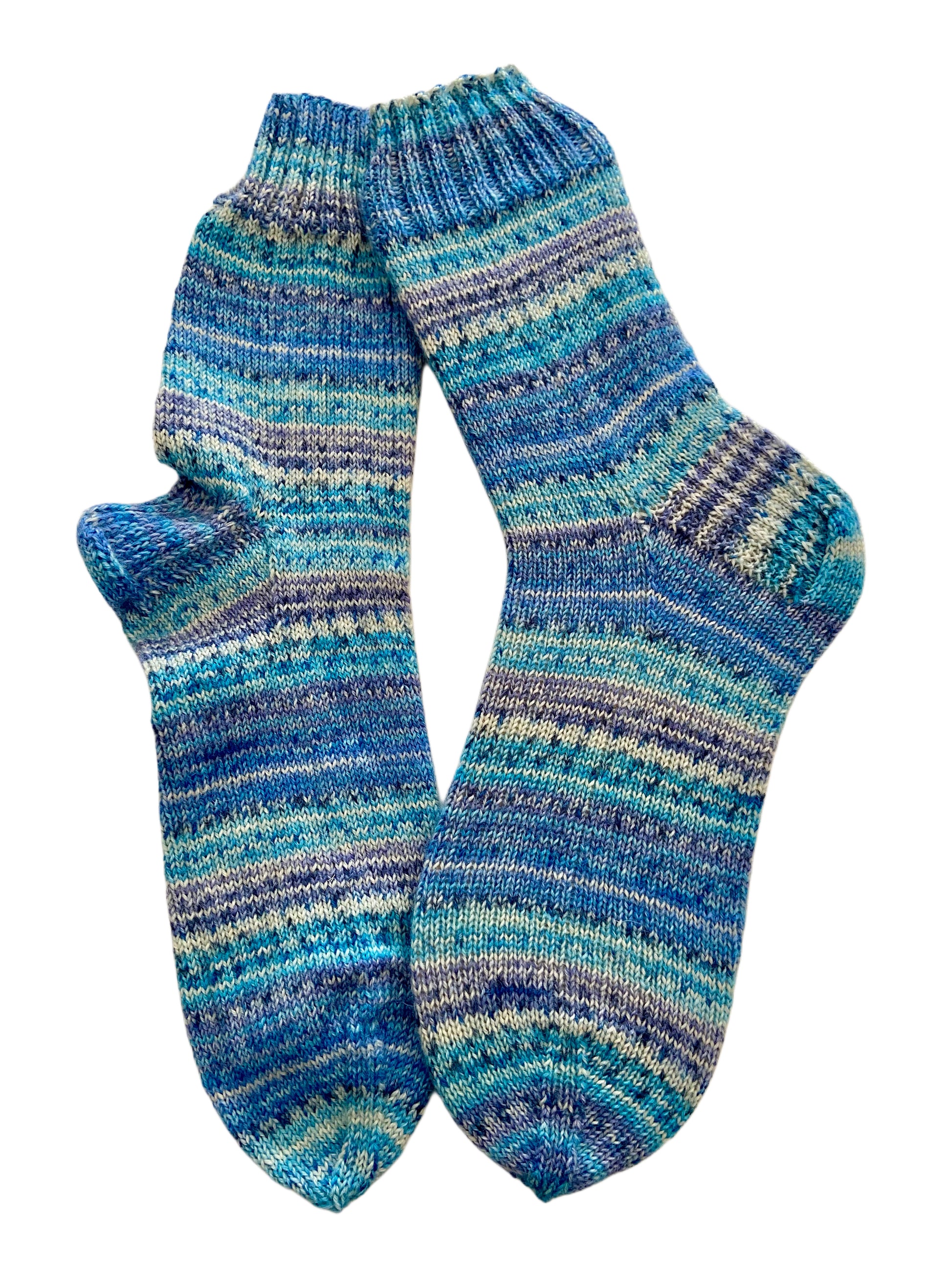 Handgestrickte Socken, Gr. 41/42