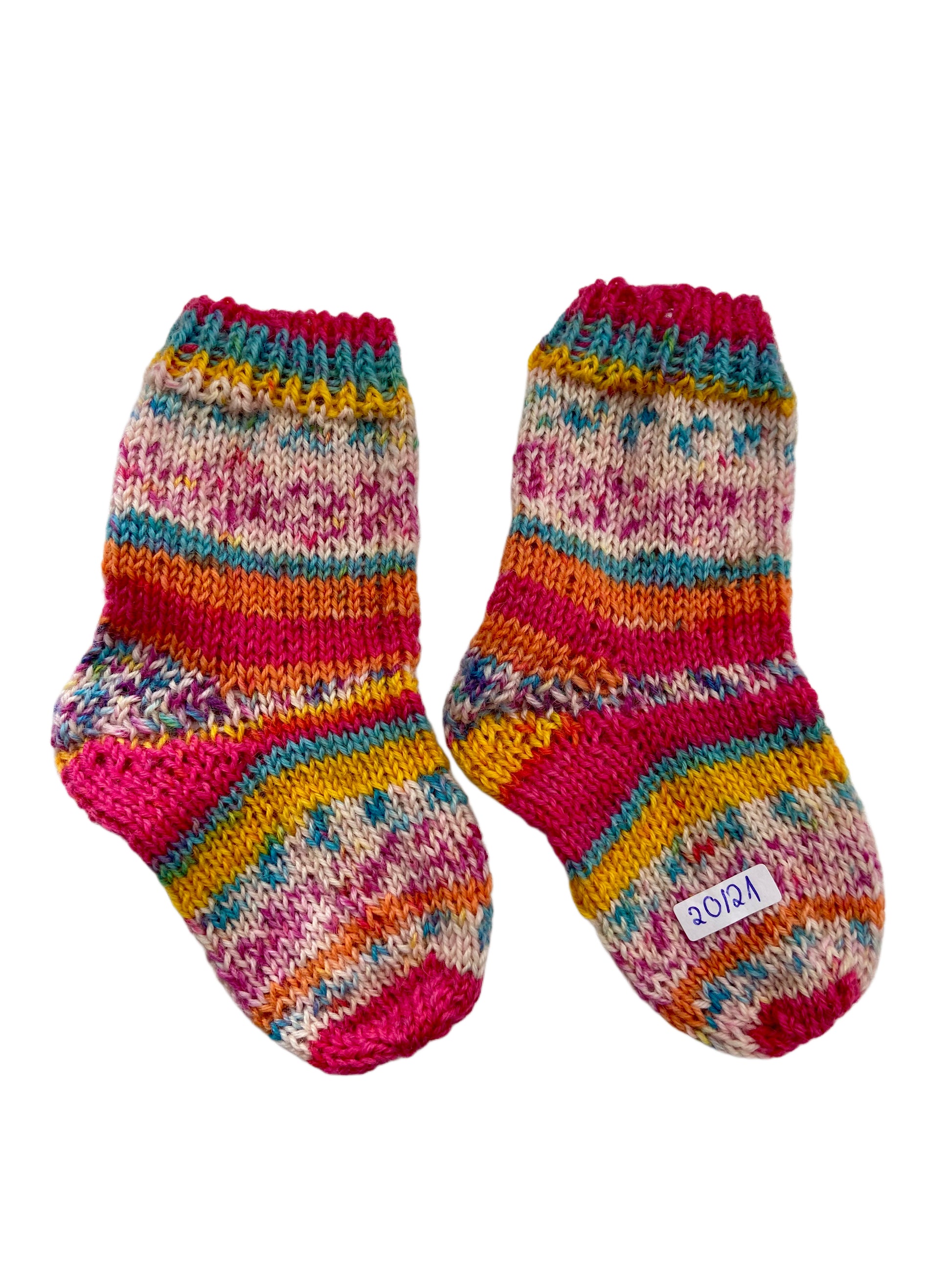 Handgestrickte Socken für Kinder, Gr. 20/21