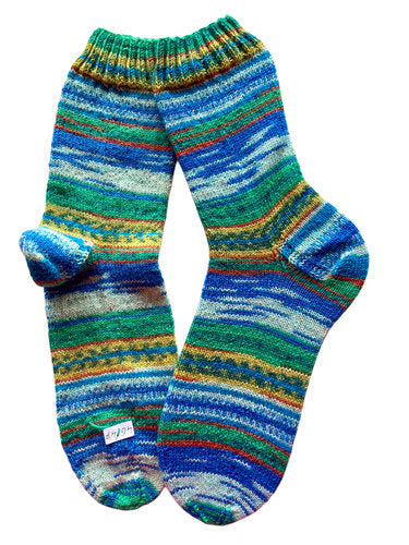 Handgestrickte Socken, Gr. 46/47