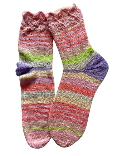 Handgestrickte Socken, Gr. 45/46