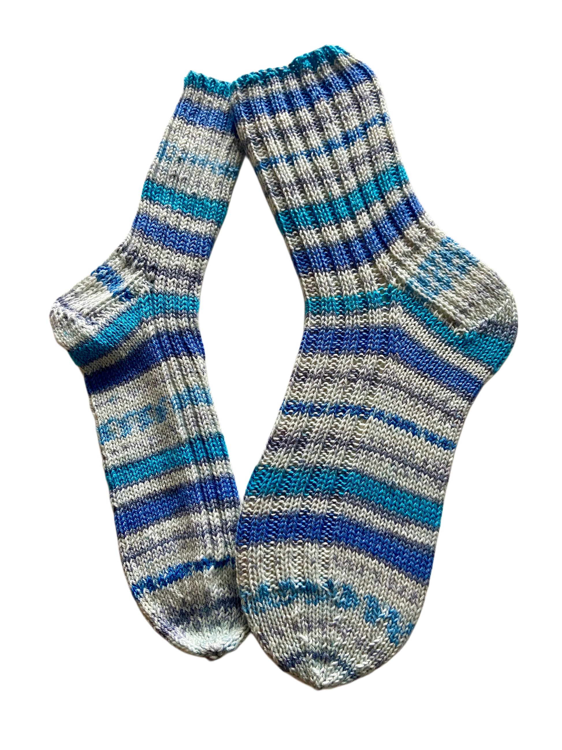 Handgestrickte Socken, Gr. 40/41