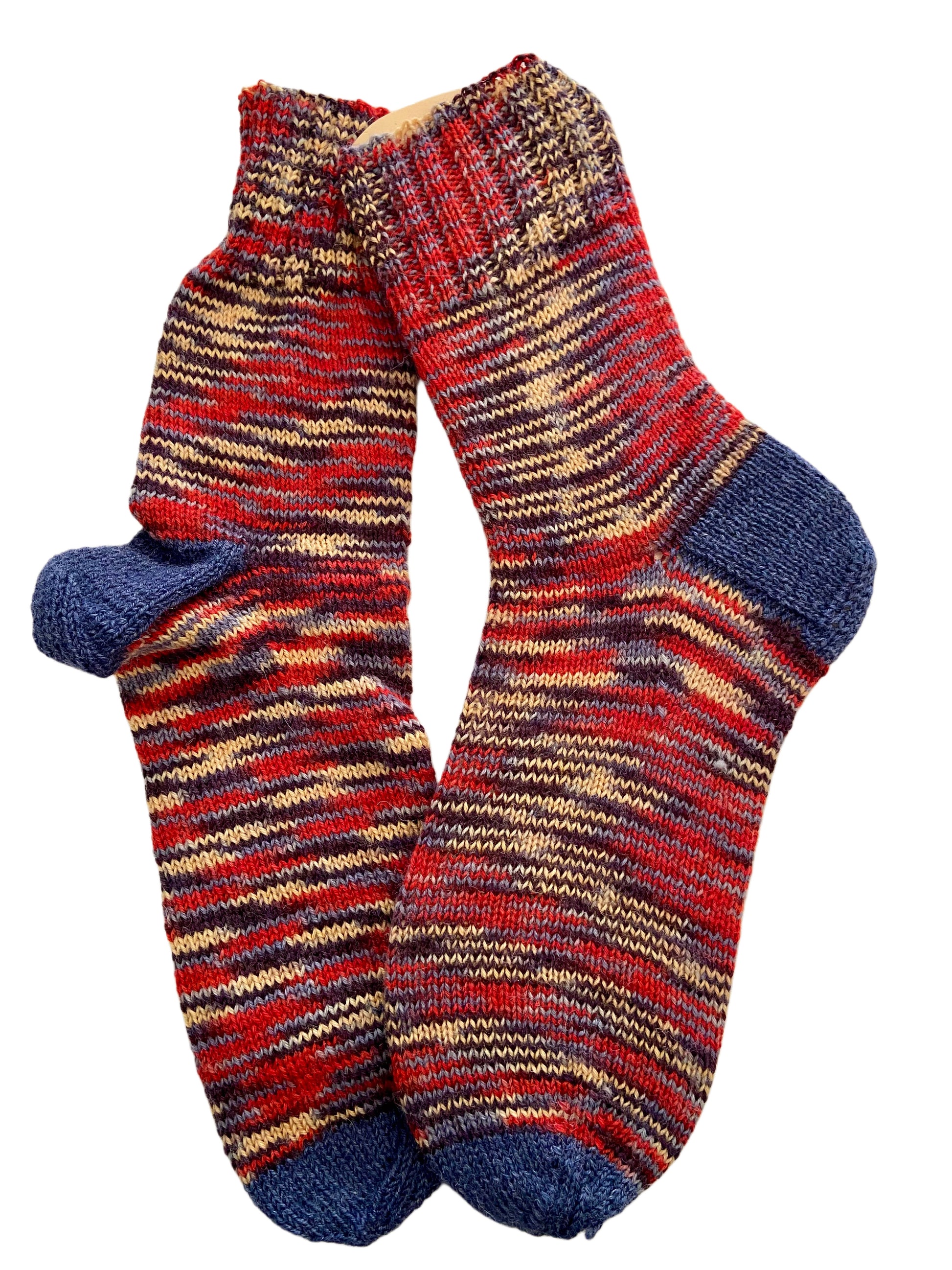Handgestrickte Socken, Gr. 41/42