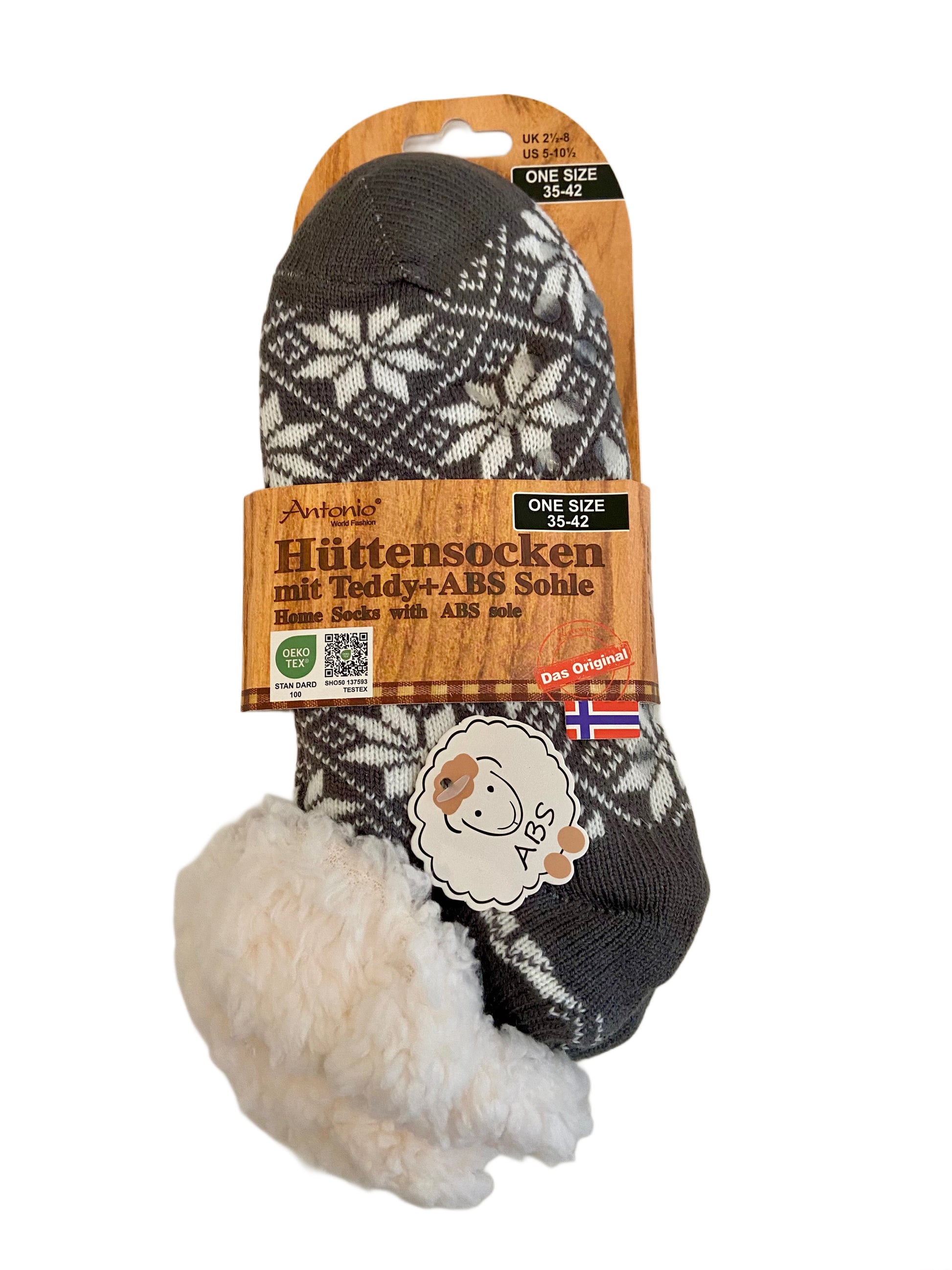 Hüttensocken Kurz, Extra-Flauschig mit ABS, ONE SIZE Damen